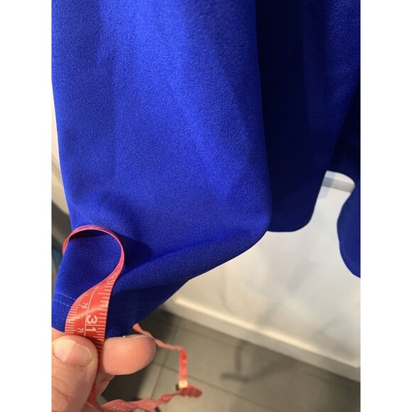 B DARLIN Women Dress Size 1 - 2 Blue Off Shoulder Short Fit Flare - Picture 5 of 8